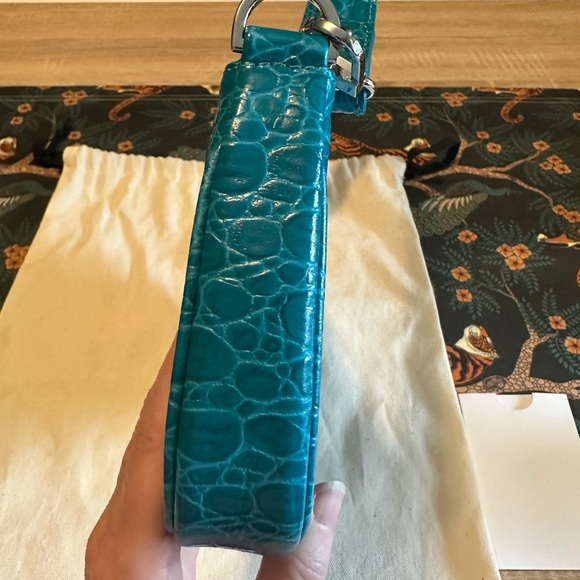 By Far Rachel Bag in Croc Embossed Azur, NWT - Picture 5 of 14